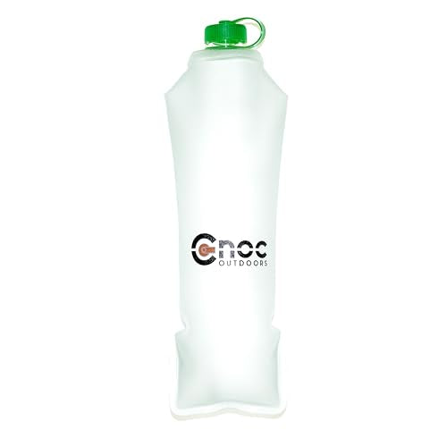 Cnoc Outdoors HydriamX Durable Collapsible 750ml Flask, 28mm Thread Narrow Mouth, Hot Liquid Compatible - color: Green, size: 25.4 Ounces