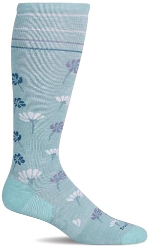 Sockwell Women's Field Flower Moderate Graduated Compression Sock - color: Air, size: Medium-Large