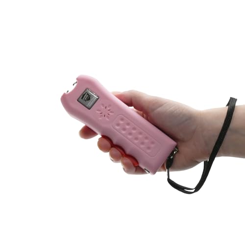 Streetwise Ladies’ Choice Stun Gun for Women - Rechargeable Device with Alarm, LED Flashlight, Safety Disable Pin & Built-in Charger - Personal Safety Tool with Holster & Lanyard - style: Pink