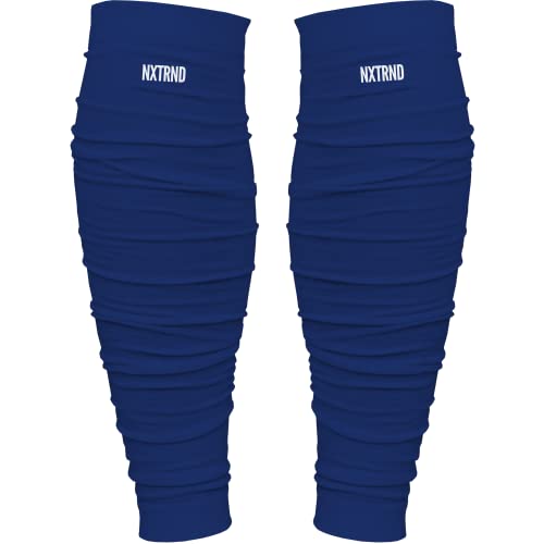 Nxtrnd Football Leg Sleeves, Calf Sleeves for Men & Boys, Sold as a Pair - color: Navy Blue, size: Youth