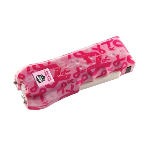 Streetwise Ladies’ Choice Stun Gun for Women - Rechargeable Device with Alarm, LED Flashlight, Safety Disable Pin & Built-in Charger - Personal Safety Tool with Holster & Lanyard - style: Pink Ribbon