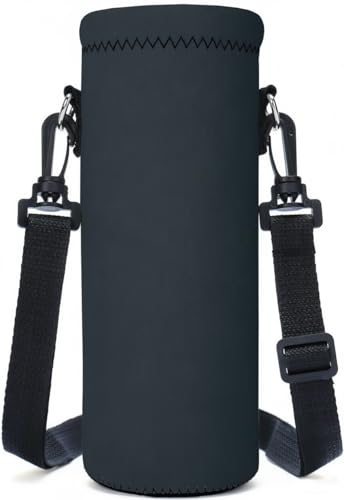 AMARY 750ML Neoprene Water Bottle Carrier Bag with Adjustable Shoulder Strap,Insulated Water Bottle Cover for Stainless Steel/Glass/Plastic Bottles 24OZ (AM-24-750-3) - color: AM-24-750-3