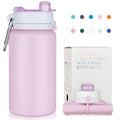 PLTCAT Collapsible Water Bottles, 19oz Foldable Silicone Travel Bottles - color: Taro Purple