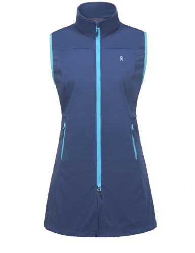 Little Donkey Andy Women's Lightweight Softshell Vest - color: Blue-long, size: X-Small