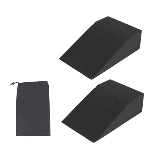 2 Pack Squat Wedge Blocks, Heel Elevated Squat Slant Board for Weightlifting, Calf Stretching, Mobility and Balance