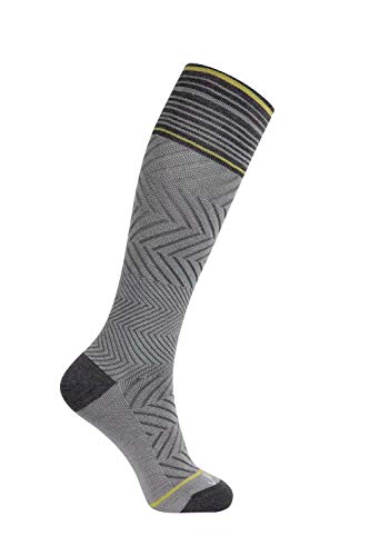 ja vie 76% Merino Wool Graduated Compression Socks for Women & Men (15-20mmHg) - color: Heather Grey, size: Large