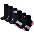 Mid-Crew Compression Socks | Half-Cushion | Dr Motion ( 6 Pairs ) - color: Assorted Black