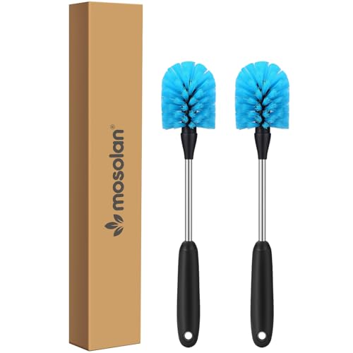 MOSOLAN Stainless Steel Water Bottle Cleaning Scrubbing Brush, 13 in - size: 13 Inch (Pack of 2)