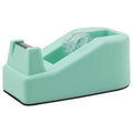 Desktop Tape Dispenser Heavy Duty Desk Accessories Floral Office Tape Dispensers, Weighted Non-Skid Base, Macaron Green - color: Macaron Green