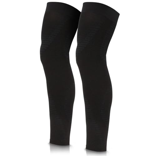 Vive Full Leg Compression Sleeves for Men & Women (Pair) - Knee, Calf - size: Small