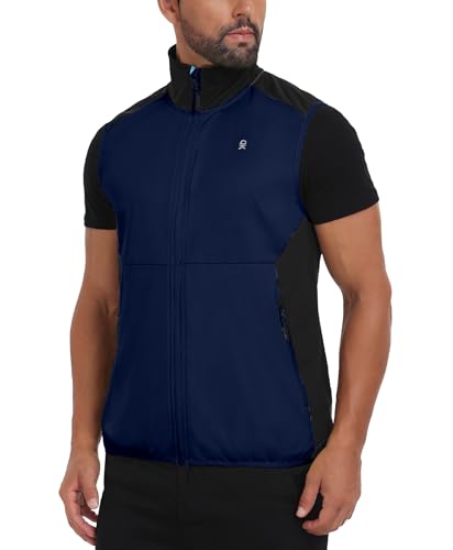 Little Donkey Andy Men's Softshell Vest Lightweight Windproof Waterproof - color: Reflective Blue, size: Small
