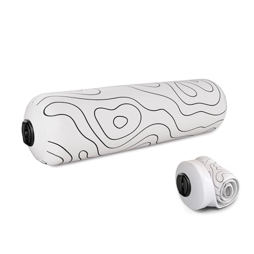 Inflatable Travel Foam Roller, 15 x 5 in, Topo Gray - color: Topo Gray