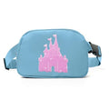 Magic Kingdom Sequin Belt Bag for Women Waterproof Waist Fanny Pack for Teen Girls Crossbody Bags for Traveling Jogging (blueB) - color: blueB