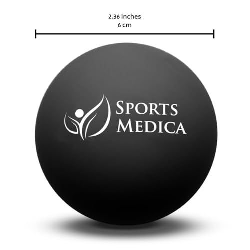 Lacrosse Ball for Myofascial Release, Trigger Point Massage Therapy - color: Black Lacrosse Ball