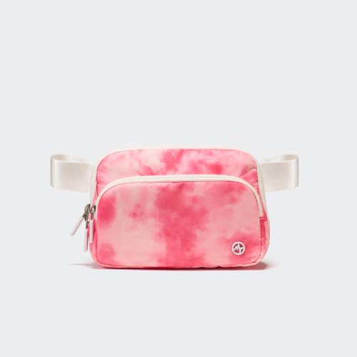 Pander Nylon Crossbody Belt Bag with Excess Strap Keepers, 6-Pocket Adjustable Sling Fanny Pack for Travel and Everyday Carry, Cloud Pink - color: Cloud Pink