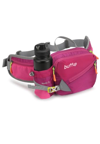 Lightweight Sports Fanny Pack with Bottle Holder,Waist Pack for Hiking,Running,Cycling & Outdoor Adventures (Red) - color: Red