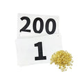 Running Race Bibs Large Numbers with Safety Pins for Marathon Race Events- Tyvek Tearproof Waterproof - color: 1-200 Numbers