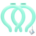 Neck Cooling Tube with Insulated Bag, Reusable PCM Ice Ring, Neck Cooler - color: Green*2