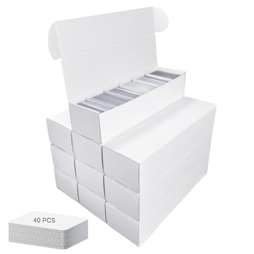 Trading Card Storage Box, 10-Pack Cardboard Trading Card Box with Dividers - color: 10-Pack/White
