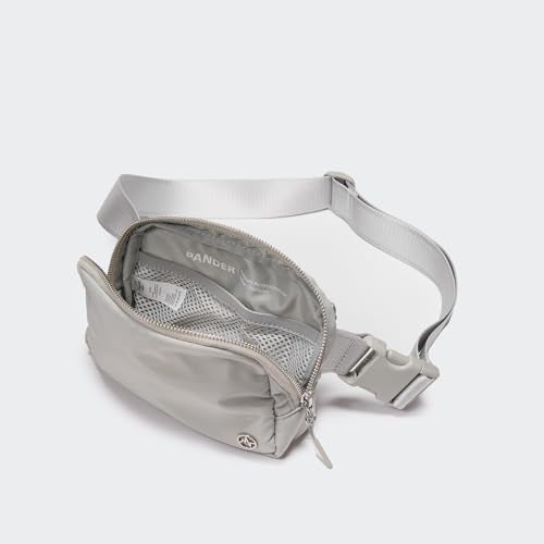 Pander Unisex Belt Bag Fanny Pack for Women with Adjustable Strap, Small Waist Pouch for Workout Running Traveling Hiking - color: Seal Grey