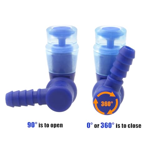 Hydration Bags Bite Valve Mouthpiece Replacement Bite Valve Replacement - style: 2 Pack mouthpiece replacement(blue）