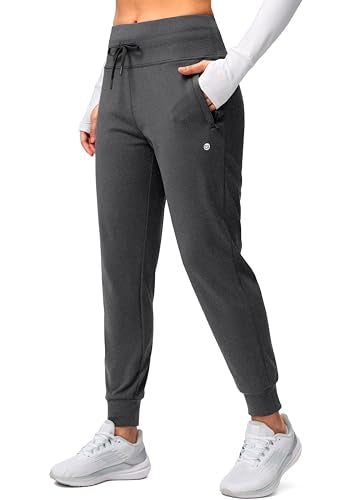 G Gradual Women's Fleece Lined Joggers Water Resistant Hiking Pants - color: Charcoal, size: X-Large