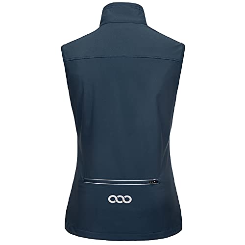 33,000ft Women's Lightweight Running Vest with 6 Pockets for Travel Golf - color: Midnight Blue, size: X-Small
