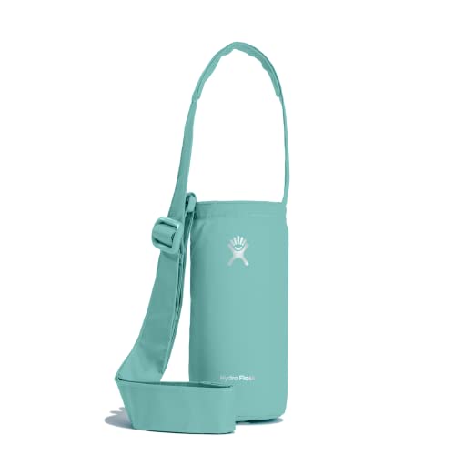 Hydro Flask Accessory Reusable Water Bottle Carrier Holder Small Packable Bottle Sling Dew - for 12 oz, 16 oz, 18 oz, 20 oz, 21 oz, and 24 oz Bottles - Adjustable, Collapsable, BPA-Free, Non-Toxic - color: Dew Blue, style: Small
