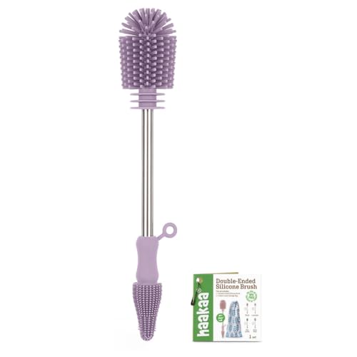 Haakaa Silicone Cleaning Brush for Baby Bottles & Crevices, Lavender,1PK - color: Lavender, size: 1 Piece Set