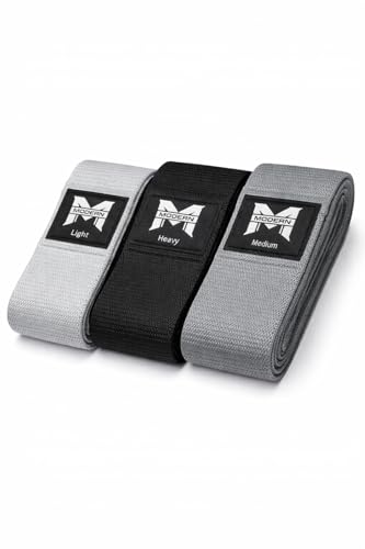 Fabric Resistance Bands for Exercise – 3-Pack, Non-Slip Hip & Leg Workout Bands for Glutes, Thighs & Full Body Fitness, Available in Neutral or Charcoal