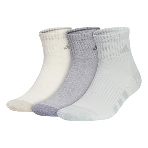 adidas Cushioned 3.0 3-Pack Quarter Socks - color: Alumina Heather/Cool Light Heather/Wonder Silver/3/Color