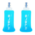 WRELS TPU Soft Flask Lightweight Portable Reusable Water Bottle,BPA Free Collapsible Flask for Hydration Pack in Running Hiking Cycling and Marathon - color: Light Blue-150ML-2