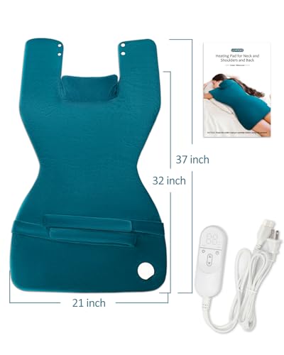 Heating Pad for Neck Shoulders Back - Birthday Gifts for Women Men Mom Dad - color: Green