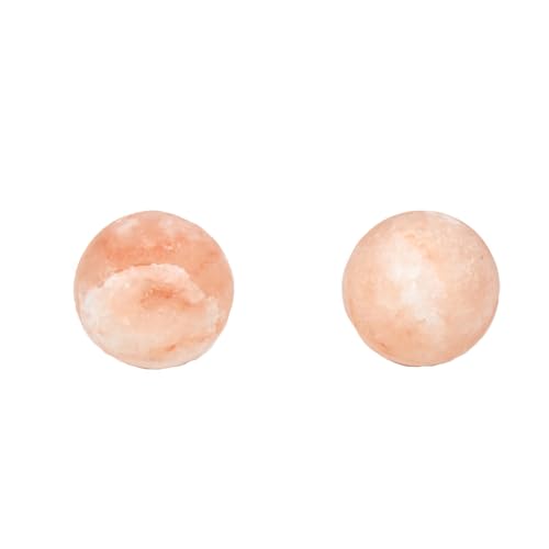 2 Pcs Ball Himalayan Salt Massage Stones Hot Massage Cold Massage Stones Set Warm Rocks Kit for Facial SPA1.97IN - size: BALL SHAPE