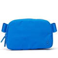 Pander Nylon Fanny Pack for Women, Two-Way Zipper Crossbody Bag - color: Capri Blue