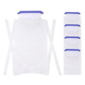 Pallesen Refillable Ice Bags with Clamp Closure – Easy-Filling Hospital Ice Pack with Soft Outer Cover, Leak-Resistant Inner Layer, Ideal for Pain Relief (5, White, Large)
