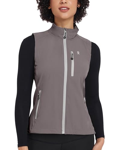 Little Donkey Andy Women's Lightweight Quick Dry Vest Windproof Summer Vest - color: Grey, size: Large