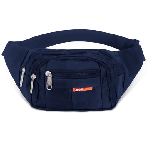 Waist Pack Sports Fitness Travel Men Women (Navy Blue) - color: Navy Blue