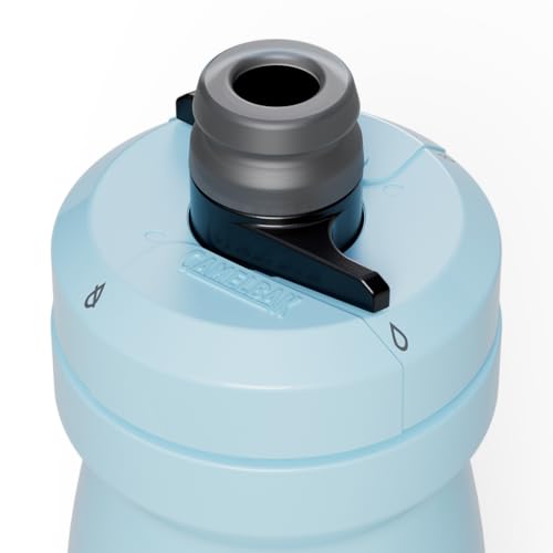 CamelBak Podium Bike Squeeze Water Bottle, High‑Flow Easy‑Squeeze Design for Cycling Performance, 21oz, Crystal Blue - color: Crystal Blue