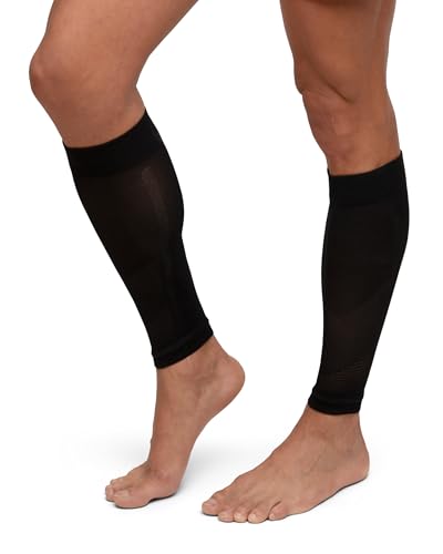 DANISH ENDURANCE Calf Compression Sleeve, 21-26 mmHG, 1 & 3-Pack - color: Solid Black 1 Pair, size: Small