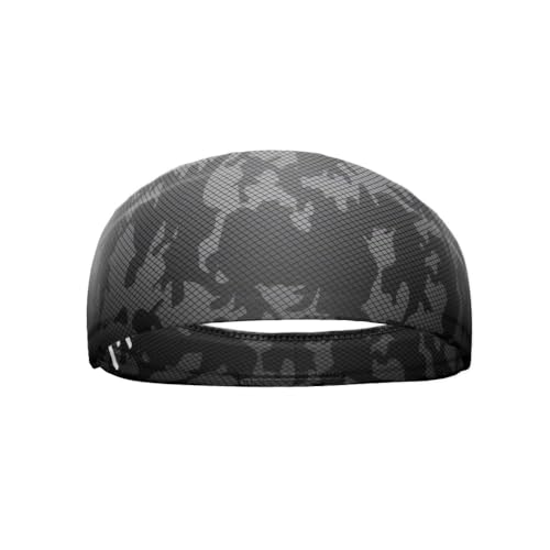 40+ Designs! Unisex Headband/Sweatband. Best for Sports, Fitness, Working Out, Yoga. Tapered Design - color: Grey Carbon Camo