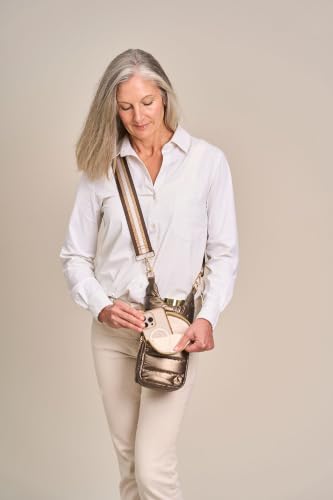 WanderFull Original HydroBag Crossbody Water Bottle Holder with Phone Pocket, Fits Water Bottles up to 32 oz - color: Bronze