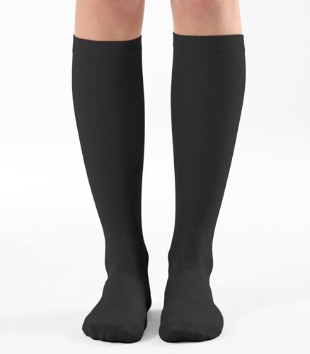Breslatte Compression Socks for Women Men 15-20 mmHg - color: 3s5 Blacknavydarkgrey, size: Large-X-Large