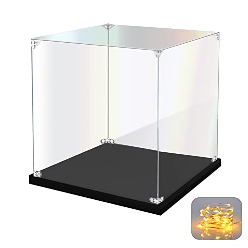 KOLIPI Acrylic Display Case for Collectibles, Clear Display Box 8x8x8 in - size: 8 x 8 x 8 inches