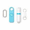 POM Pepper Spray & Personal Alarm Safety Kit – OC Self Defense Keychain Spray & Loud Emergency Alarm for Campus Safety, Women & Students - color: White x Aqua, style: Keychain Model