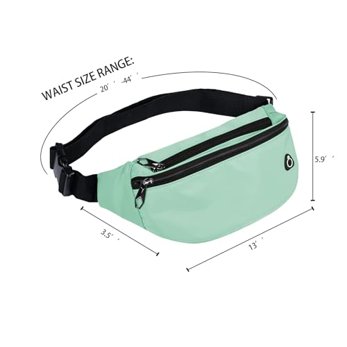 Fanny Packs for Men and Women Water-Repellent Sports Waist Pack Bag - color: 1pack-Aqua