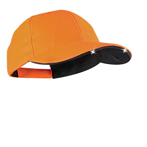 Panther Vision POWERCAP 20/00 LED Lighted Hats - High Output Ultra-Bright Hands Free LED Lighted Battery Powered Cap - Blaze Orange (CL2-280032) - color: Blaze Orange