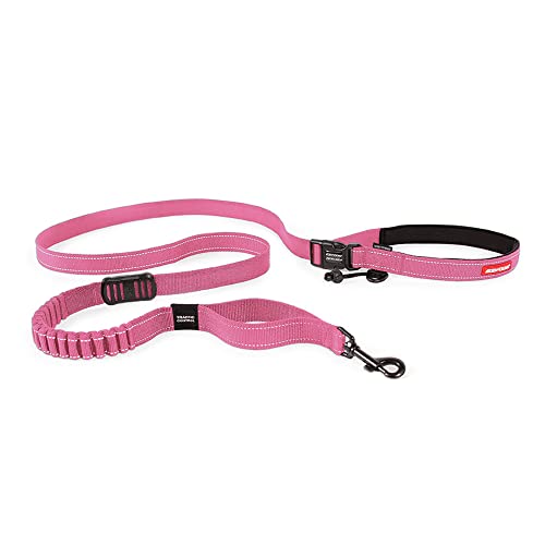 EzyDog Road Running Hands Free Dog Leash, Zero Shock Bungee - Pink - color: Pink, size: Standard