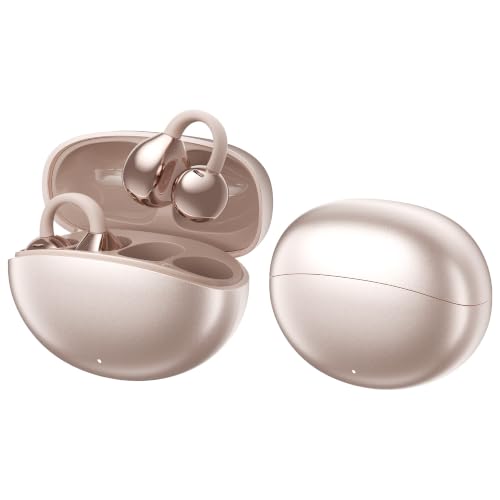 Open Ear Earbuds Clip On Headphones Wireless Earbuds for Workout(Rose Gold) - color: Rose Gold