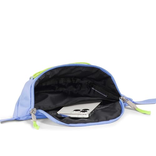 THE NORTH FACE Jester Lumbar Pack | Fanny Pack With Water Repellent Finish, 2.2 Liters, Crossbody Adjustable Strap - color: Periwinkle Glow/Fizz Lime